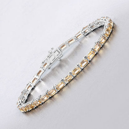 12.80 Carat Genuine Citrine .925 Sterling Silver Bracelet Bids.com