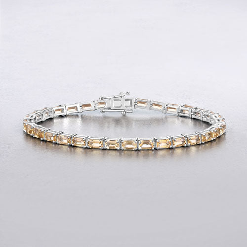 12.80 Carat Genuine Citrine .925 Sterling Silver Bracelet Bids.com