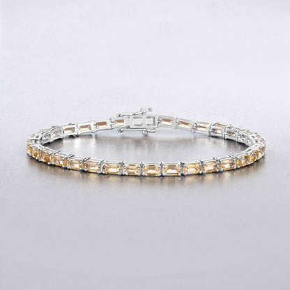 12.80 Carat Genuine Citrine .925 Sterling Silver Bracelet Bids.com