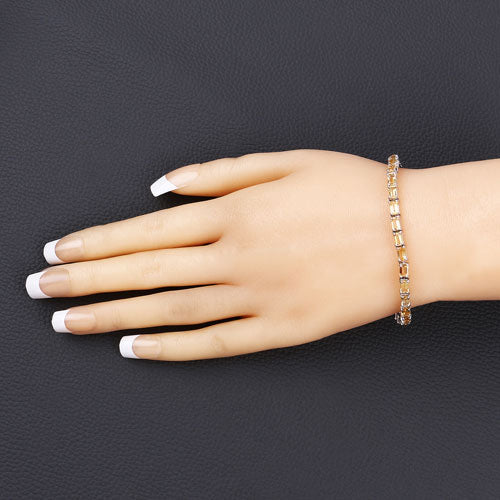 12.80 Carat Genuine Citrine .925 Sterling Silver Bracelet Bids.com