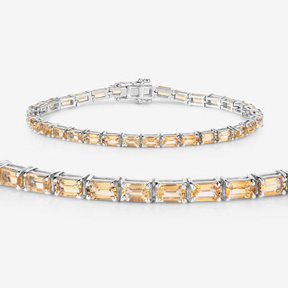 12.80 Carat Genuine Citrine .925 Sterling Silver Bracelet Bids.com