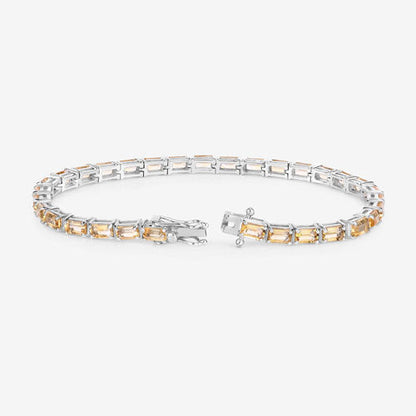 12.80 Carat Genuine Citrine .925 Sterling Silver Bracelet Bids.com