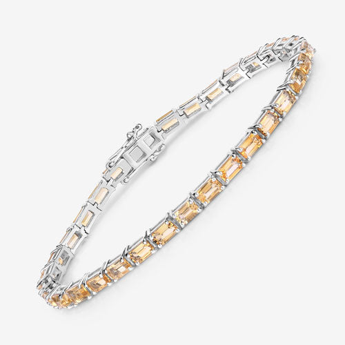 12.80 Carat Genuine Citrine .925 Sterling Silver Bracelet Bids.com