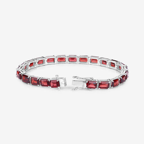 27.60 Carat Genuine Garnet .925 Sterling Silver Bracelet Bids.com