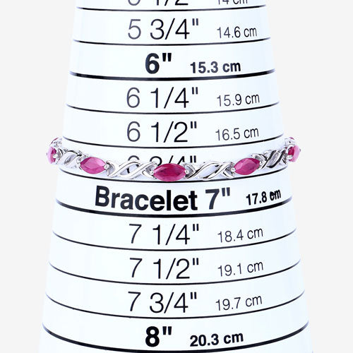 5.00 Carat Genuine Ruby 10K White Gold Bracelet Bids.com