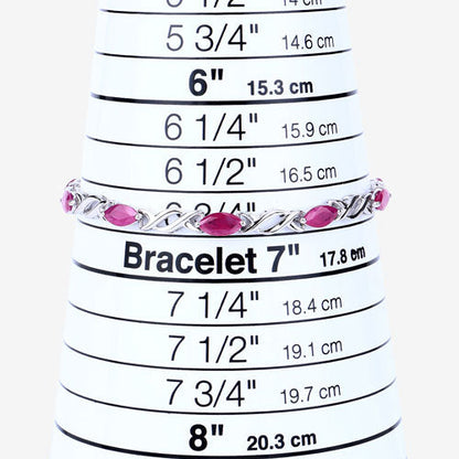 5.00 Carat Genuine Ruby 10K White Gold Bracelet Bids.com