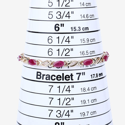 5.00 Carat Genuine Ruby 10K Yellow Gold Bracelet Bids.com