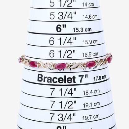 5.00 Carat Genuine Ruby 10K Yellow Gold Bracelet Bids.com
