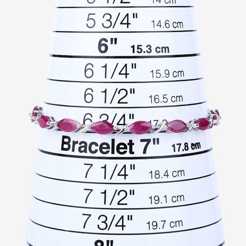 8.00 Carat Genuine Ruby 10K White Gold Bracelet Bids.com