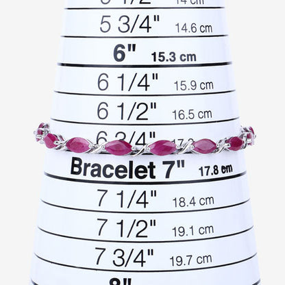 8.00 Carat Genuine Ruby 10K White Gold Bracelet Bids.com