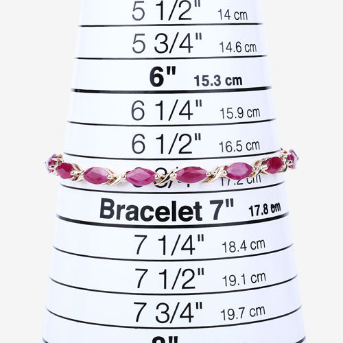 8.00 Carat Genuine Ruby 10K Yellow Gold Bracelet Bids.com
