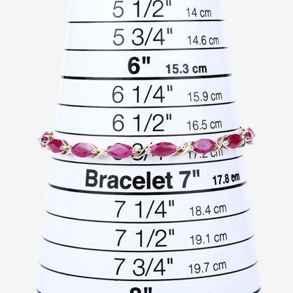 8.00 Carat Genuine Ruby 10K Yellow Gold Bracelet Bids.com