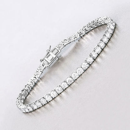 7.00 Carat Lab Grown Diamond 14K White Gold Bracelet Bids.com
