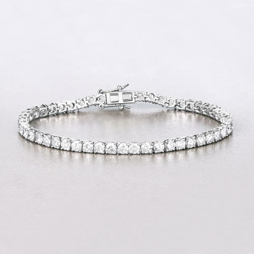 7.00 Carat Lab Grown Diamond 14K White Gold Bracelet Bids.com