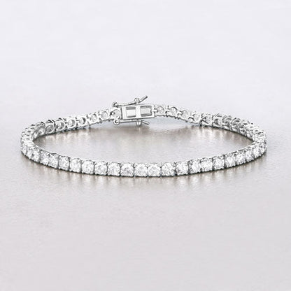 7.00 Carat Lab Grown Diamond 14K White Gold Bracelet Bids.com