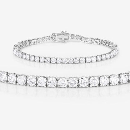 7.00 Carat Lab Grown Diamond 14K White Gold Bracelet Bids.com