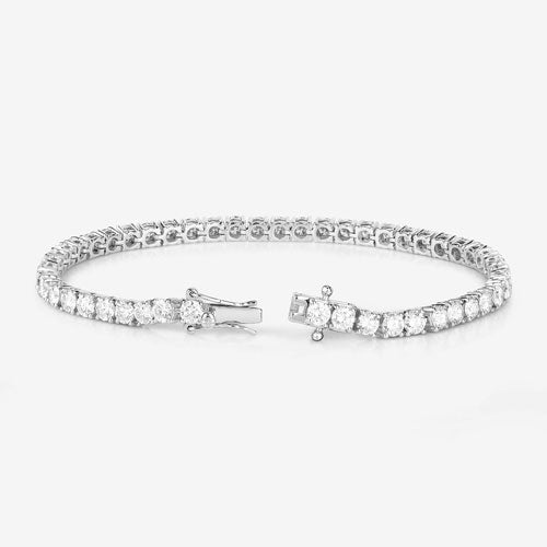 7.00 Carat Lab Grown Diamond 14K White Gold Bracelet Bids.com