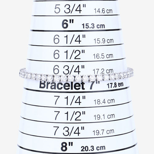 7.00 Carat Lab Grown Diamond 14K White Gold Bracelet Bids.com