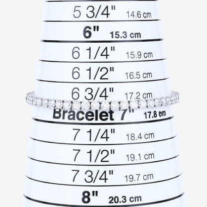 7.00 Carat Lab Grown Diamond 14K White Gold Bracelet Bids.com