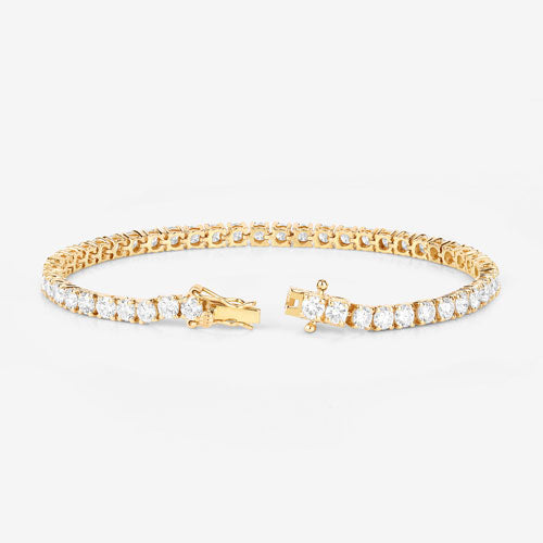 7.00 Carat Lab Grown Diamond 14K Yellow Gold Bracelet Bids.com