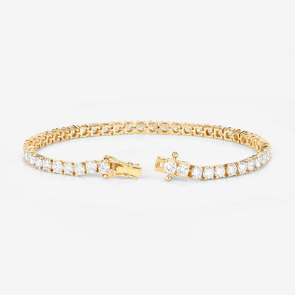 7.00 Carat Lab Grown Diamond 14K Yellow Gold Bracelet Bids.com