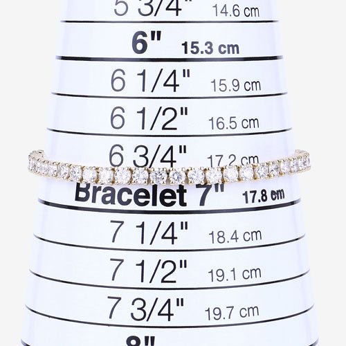7.00 Carat Lab Grown Diamond 14K Yellow Gold Bracelet Bids.com