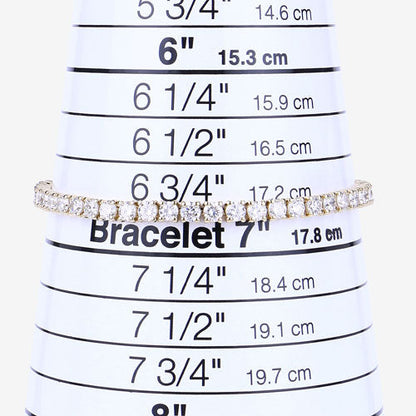 7.00 Carat Lab Grown Diamond 14K Yellow Gold Bracelet Bids.com
