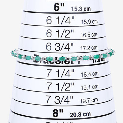 3.24 Carat Genuine Zambian Emerald .925 Sterling Silver Bracelet Bids.com