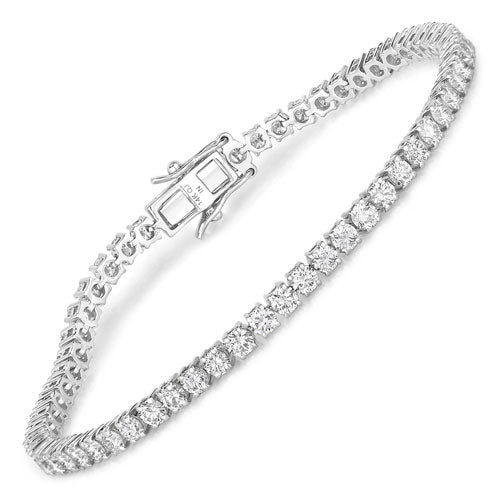 5.10 Carat Lab Grown Diamond 14K White Gold Bracelet Bids.com
