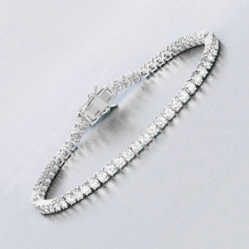 5.10 Carat Lab Grown Diamond 14K White Gold Bracelet Bids.com