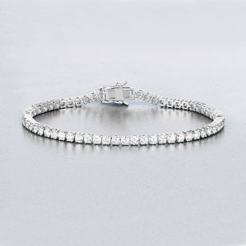 5.10 Carat Lab Grown Diamond 14K White Gold Bracelet Bids.com