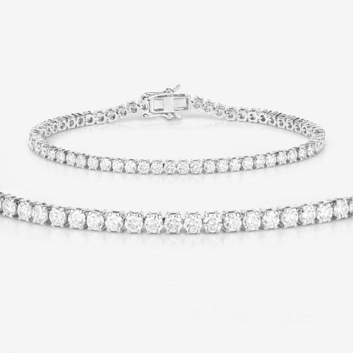 5.10 Carat Lab Grown Diamond 14K White Gold Bracelet Bids.com