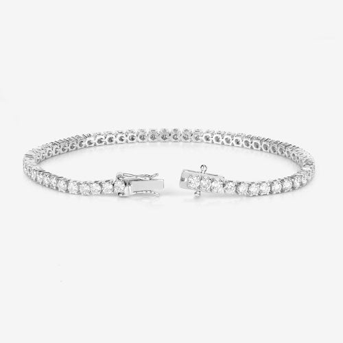 5.10 Carat Lab Grown Diamond 14K White Gold Bracelet Bids.com