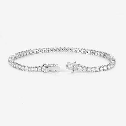 5.10 Carat Lab Grown Diamond 14K White Gold Bracelet Bids.com