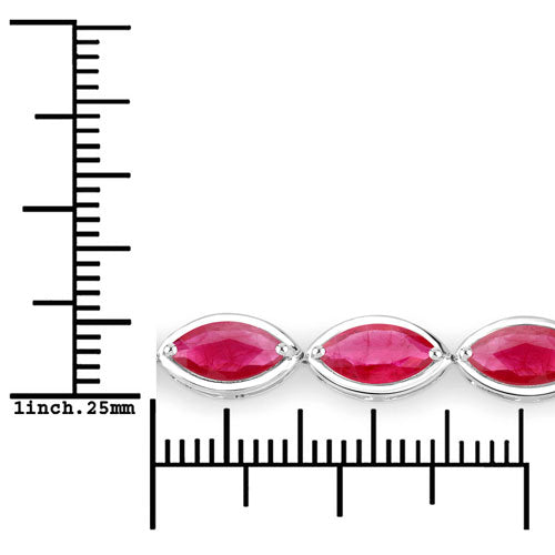 9.00 Carat Genuine Ruby 14K White Gold Bracelet Bids.com