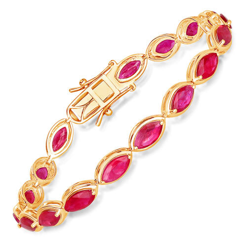 9.00 Carat Genuine Ruby 14K Yellow Gold Bracelet Bids.com
