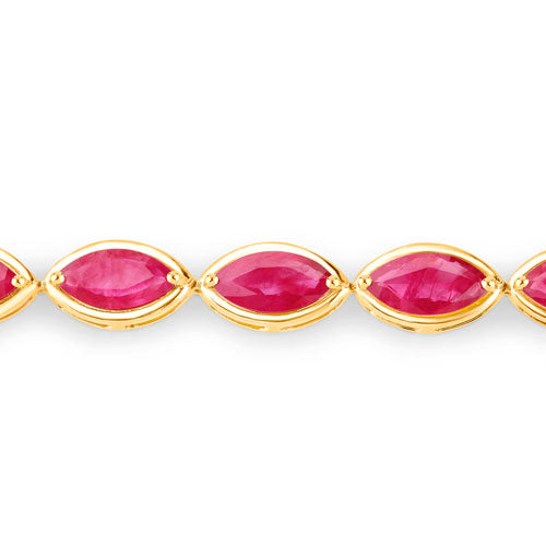9.00 Carat Genuine Ruby 14K Yellow Gold Bracelet Bids.com