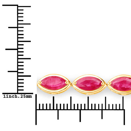 9.00 Carat Genuine Ruby 14K Yellow Gold Bracelet Bids.com