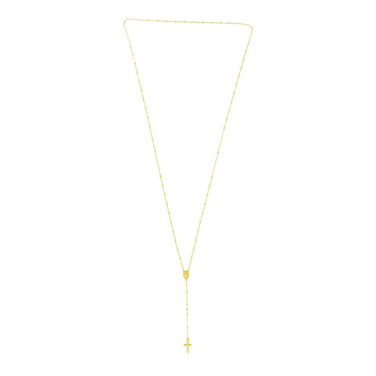 14k Yellow Gold Rosary Necklace Bids.com