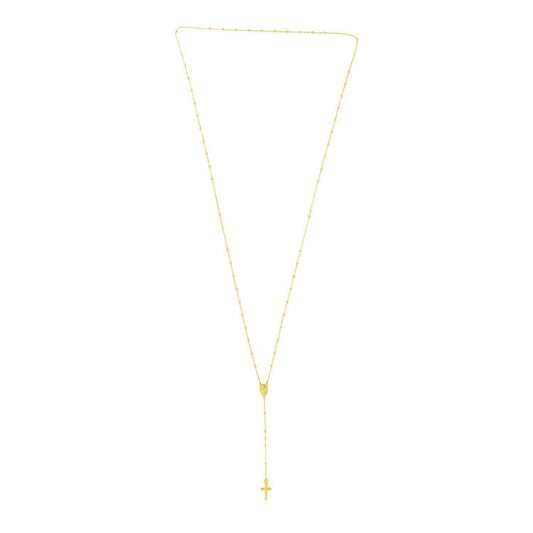 14k Yellow Gold Rosary Necklace Bids.com