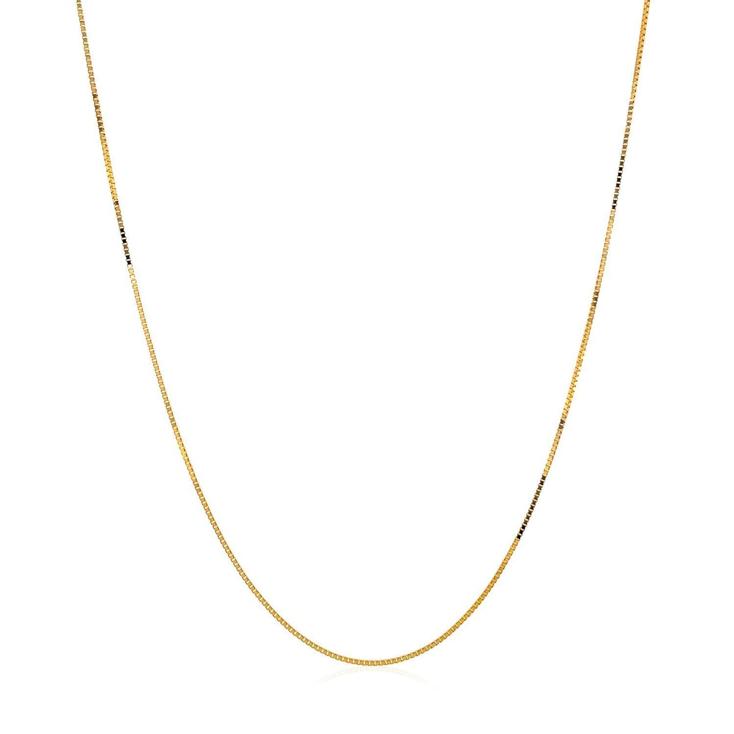 14k Yellow Gold Classic Box Chain 0.45mm Bids.com