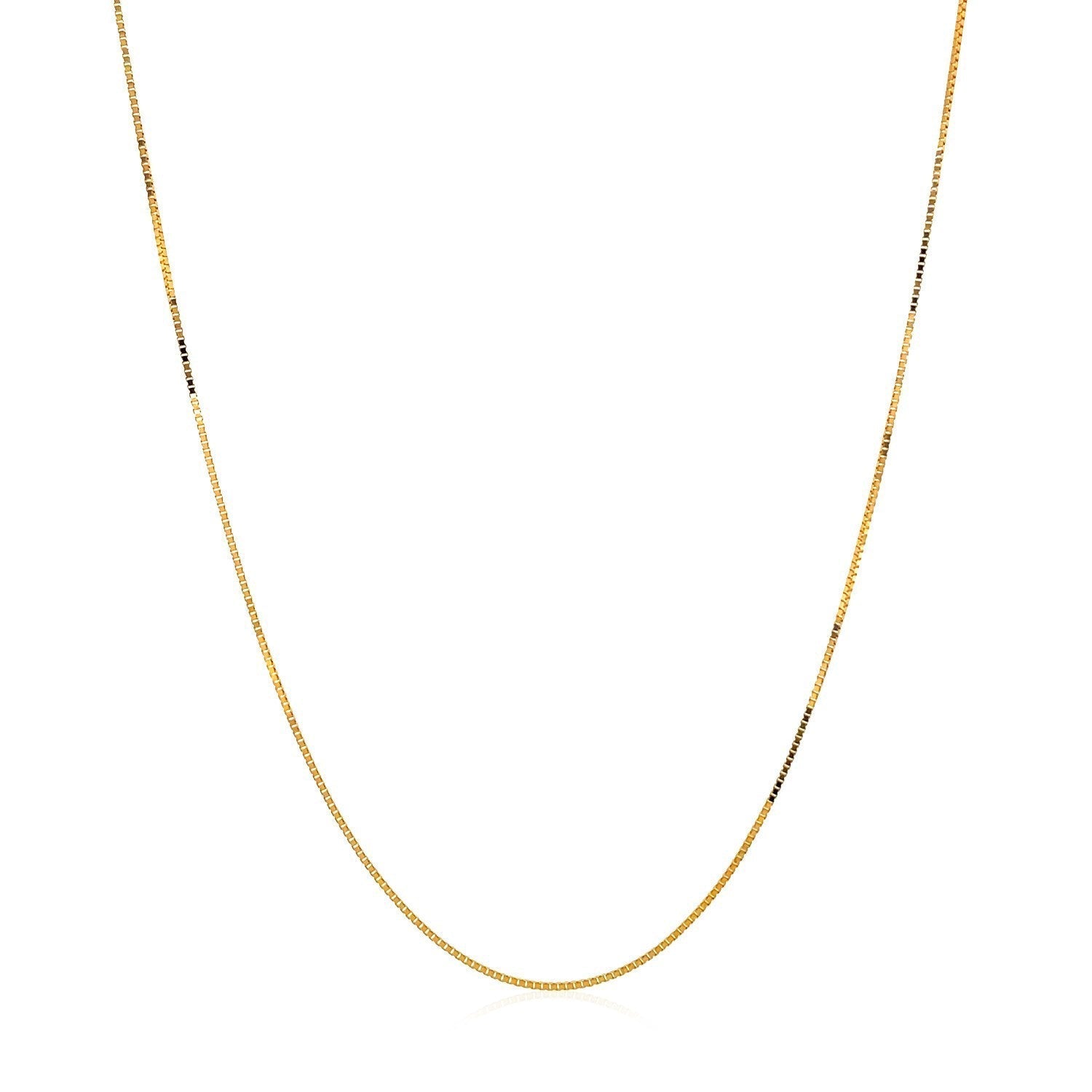 14k Yellow Gold Classic Box Chain 0.45mm Bids.com