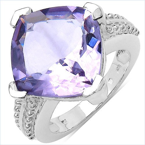 10.30 Carat Genuine Amethyst .925 Sterling Silver Ring Bids.com