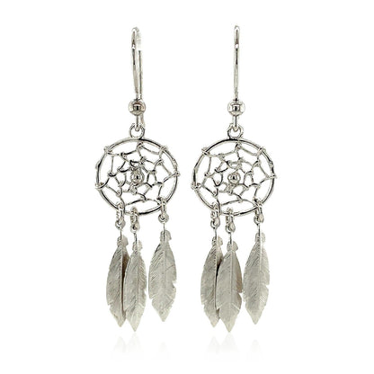 Sterling Silver Dream Catcher Dangle Earrings Bids.com