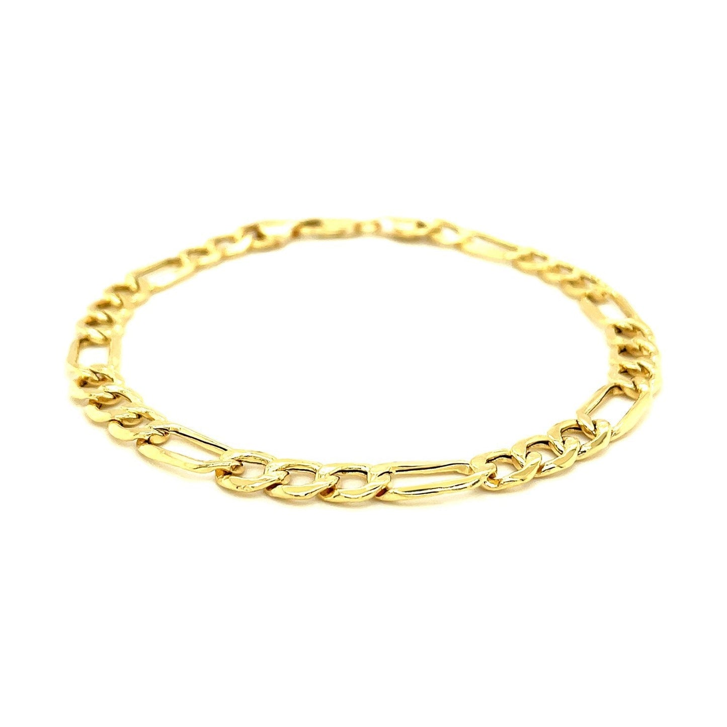 6.5mm 14k Yellow Gold Lite Figaro Bracelet Bids.com