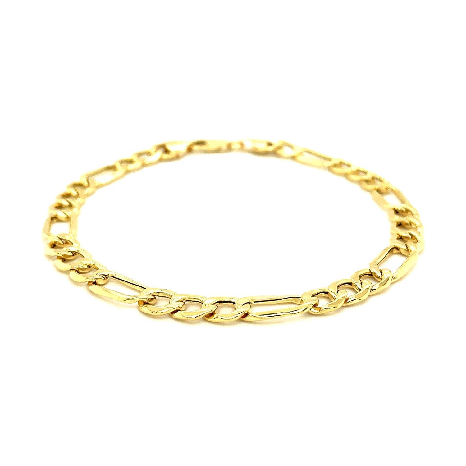 6.5mm 14k Yellow Gold Lite Figaro Bracelet Bids.com