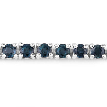 12.04 Carat Genuine Blue Sapphire .925 Sterling Silver Bracelet Bids.com