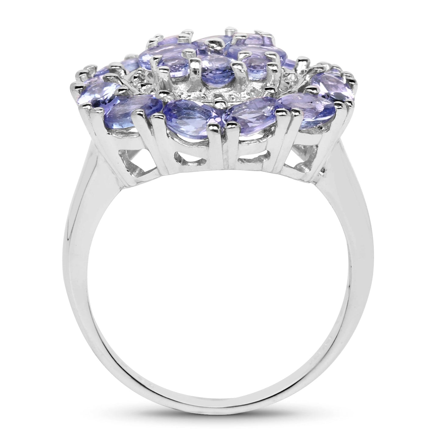 2.92 Carat Genuine Tanzanite .925 Sterling Silver Ring Bids.com