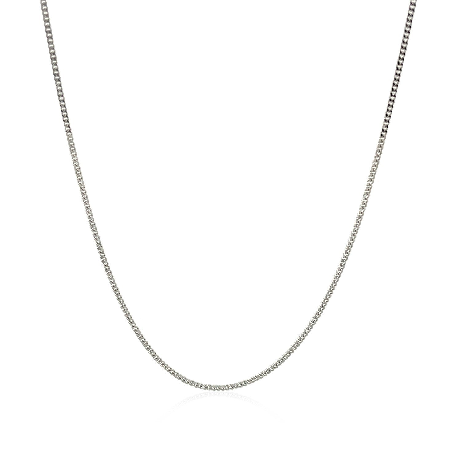 14k White Gold Gourmette Chain 1.0mm Bids.com
