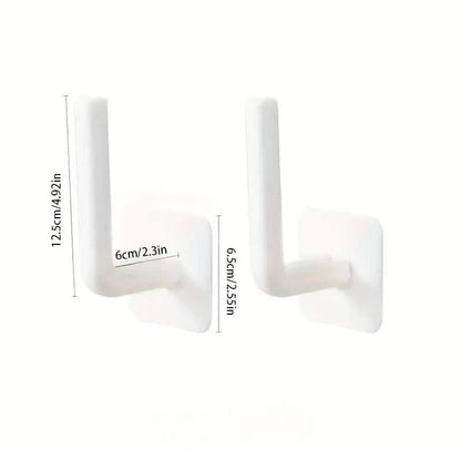 4-Pack: Adhesive Toilet Paper Holder, Wall Mount, White & Black DailySale